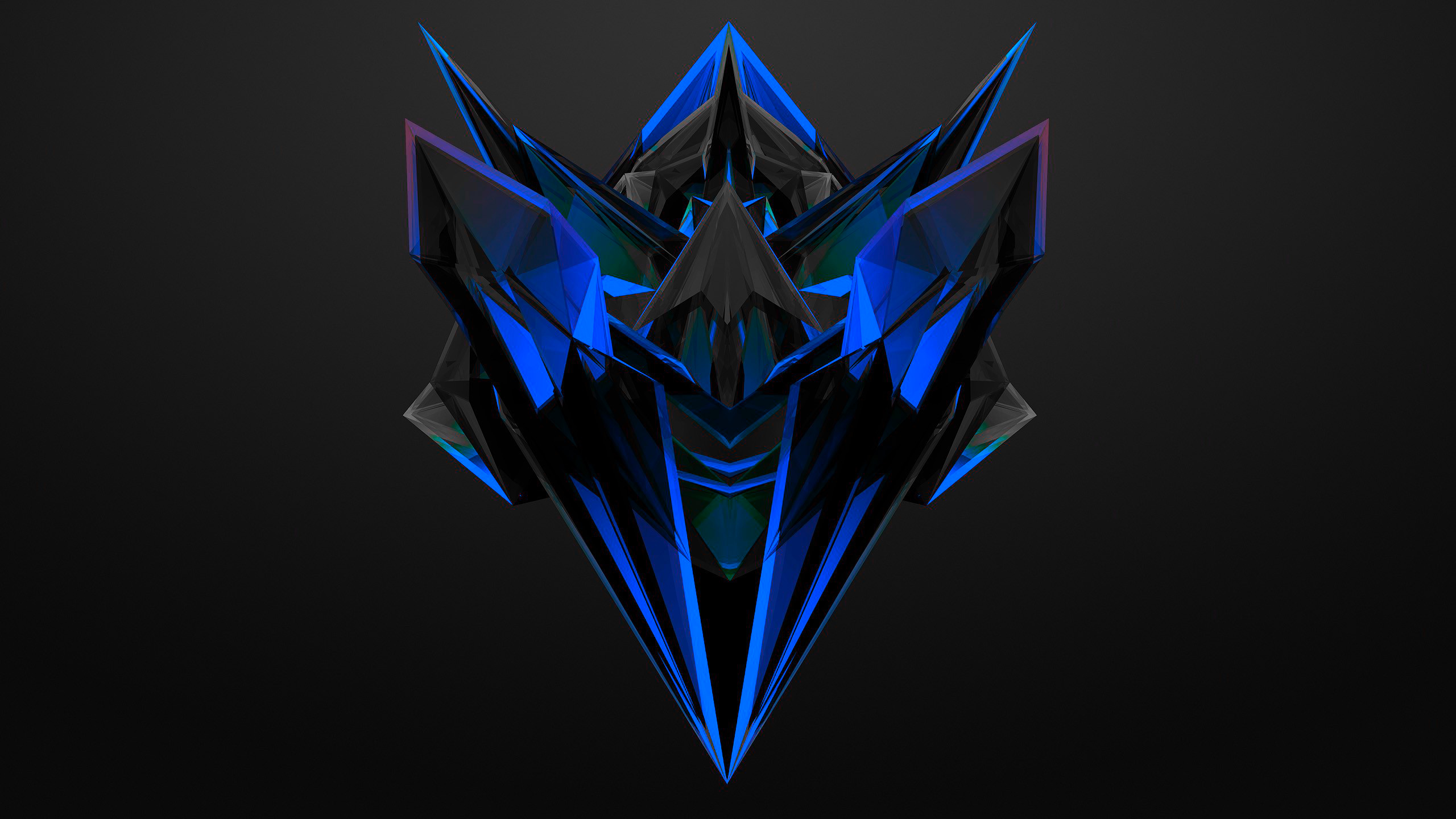 Blaue Und Weiße Abstrakte Kunst. Wallpaper in 2560x1440 Resolution