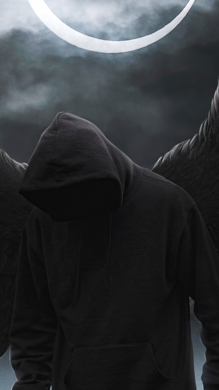 气氛, 白色, 性质, 黑色的, 月亮 壁纸 750x1334 允许