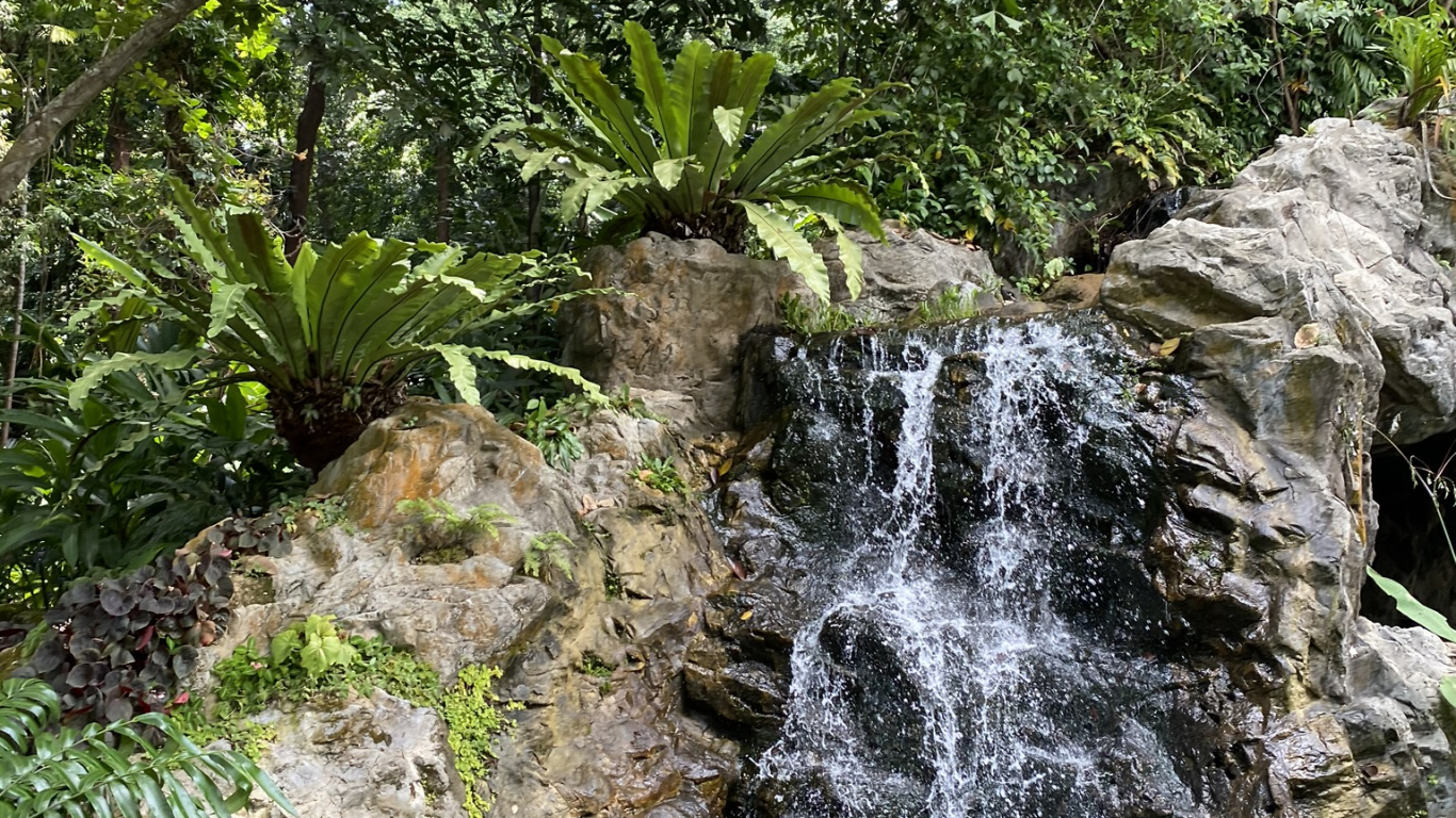 Nature, Waterfall, Watercourse, Water Resources, Body of Water. Wallpaper in 1366x768 Resolution