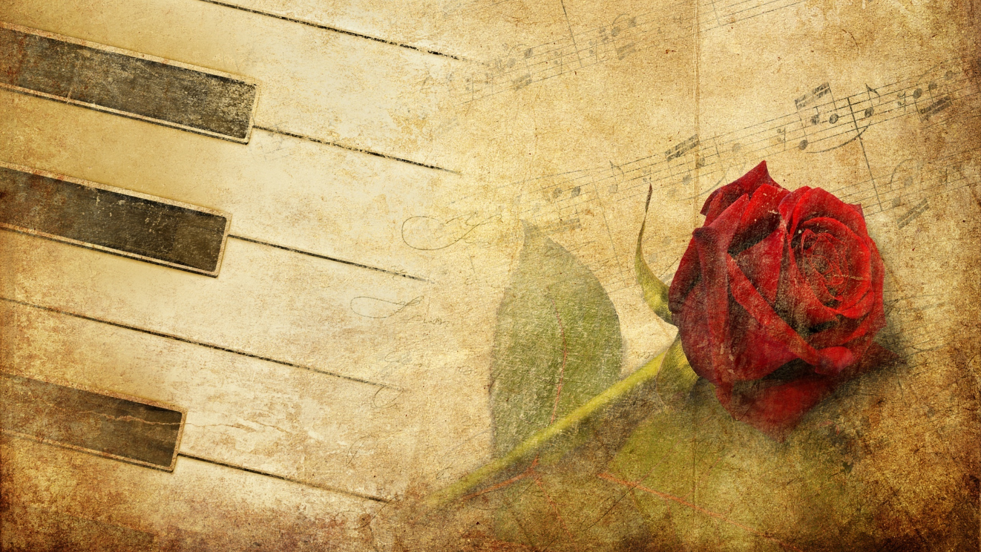 la Musique Classique, Piano, Feuille de Musique, Red, Mur. Wallpaper in 1920x1080 Resolution