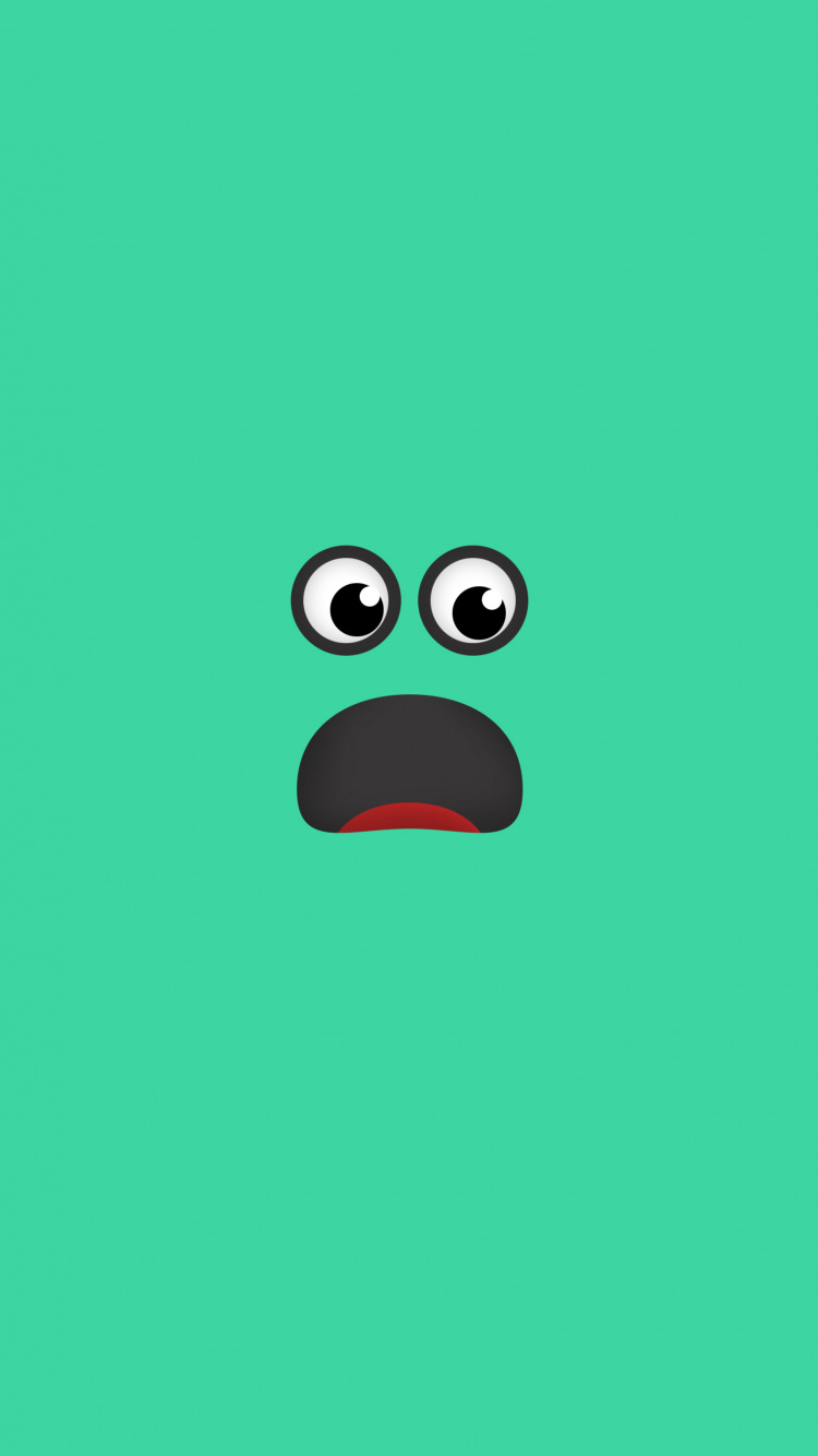 Grüne Und Schwarze Zeichentrickfigur. Wallpaper in 750x1334 Resolution