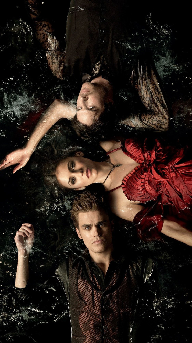 Ian Somerhalder, le Journal D'un Vampire, Damon Salvatore, Stefan Salvatore, Elena Gilbert. Wallpaper in 750x1334 Resolution
