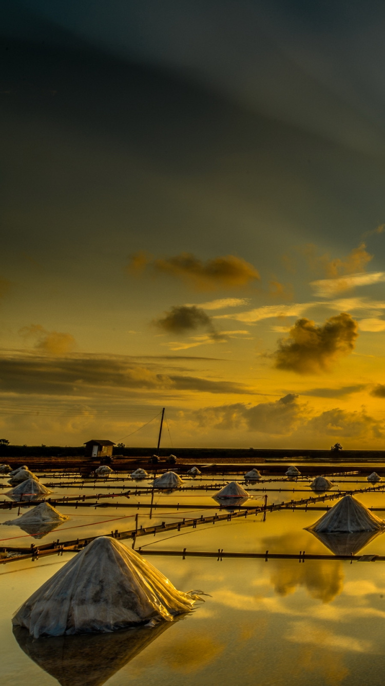 Blue and White Boat on Sea During Sunset. Wallpaper in 750x1334 Resolution