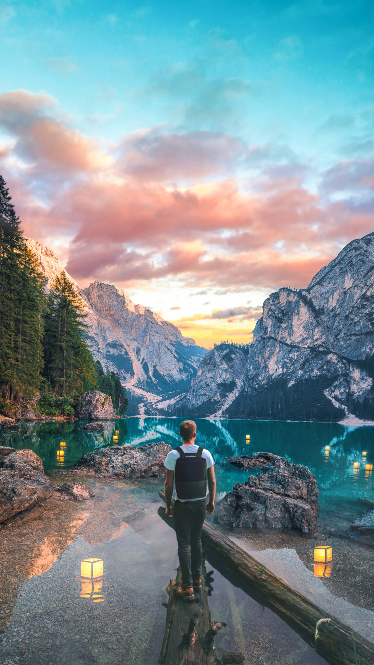 Wisgoon - Social Network, Nature, Cloud, Water, Mountain. Wallpaper in 750x1334 Resolution