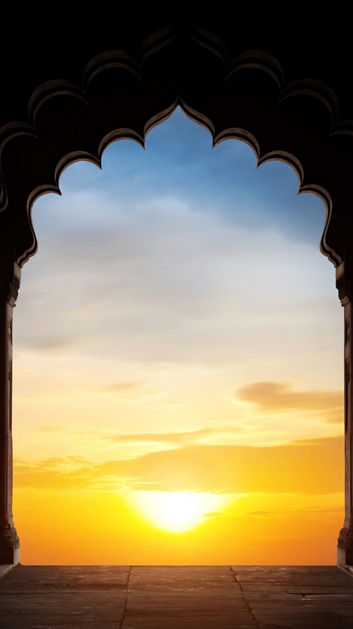 Silueta de Edificio Durante la Puesta de Sol. Wallpaper in 720x1280 Resolution