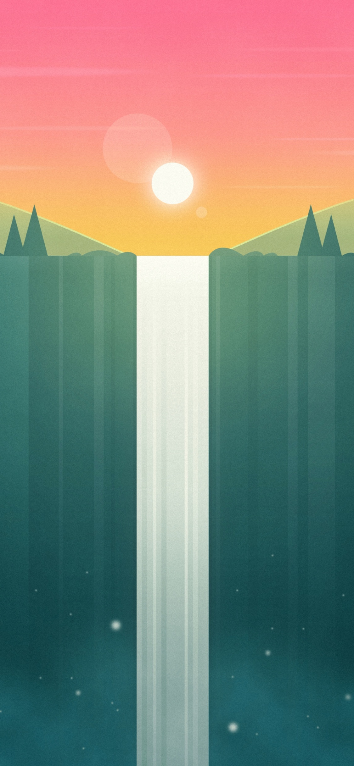 Animación, Puesta, la Luz Del Sol, Atardecer, Noche. Wallpaper in 1125x2436 Resolution