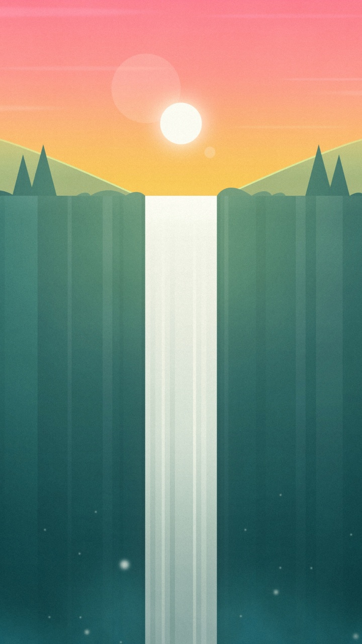 Animation, Landscape, Sunrise, Sunset, Horizon. Wallpaper in 720x1280 Resolution
