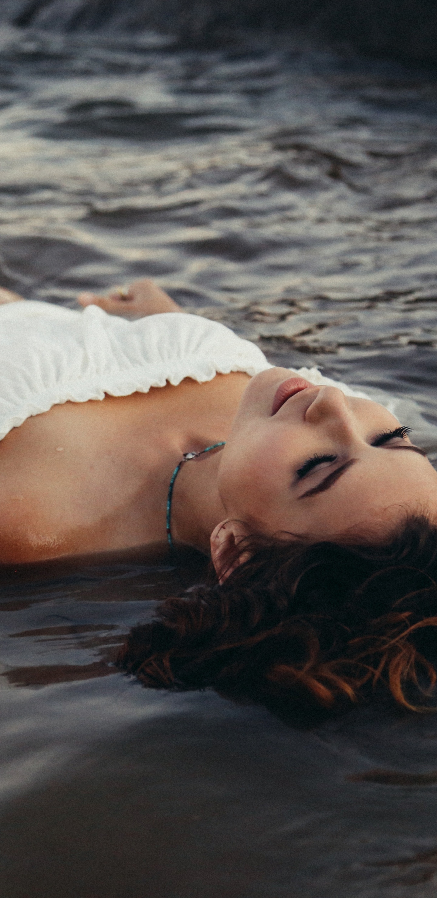 Model, Sea, Hair, Water, Beauty. Wallpaper in 1440x2960 Resolution