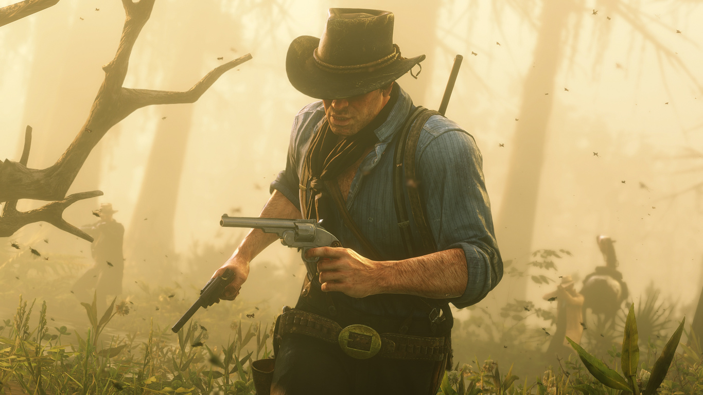 Red Dead Redemption 2 Arthur Morgan, Red Dead Redemption 2, Red Dead Redemption, Rockstar Games, Red Dead Online. Wallpaper in 1366x768 Resolution