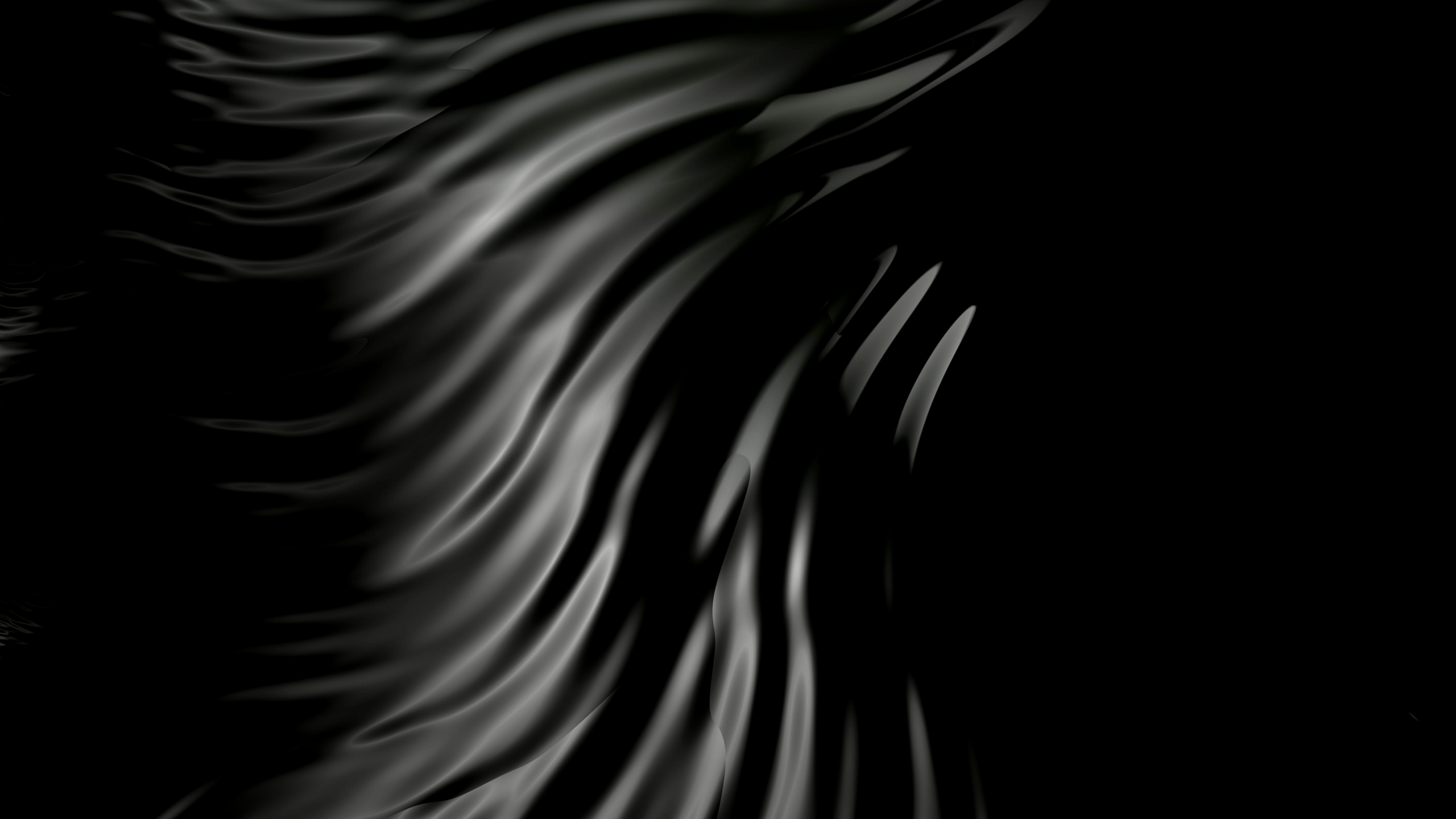 Black, White, Darkness, Monochrome, Water. Wallpaper in 2560x1440 Resolution