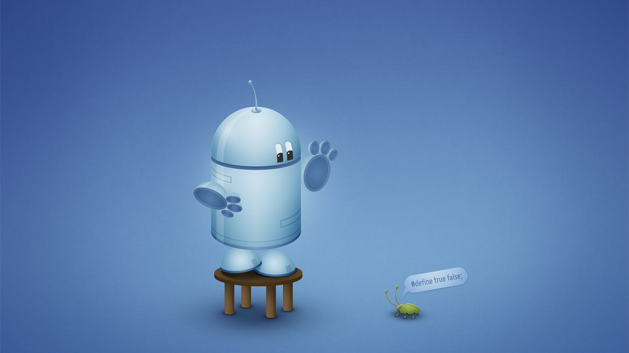 Weißer Roboter Mit Grünem Tennisball Auf Dem Kopf. Wallpaper in 1280x720 Resolution