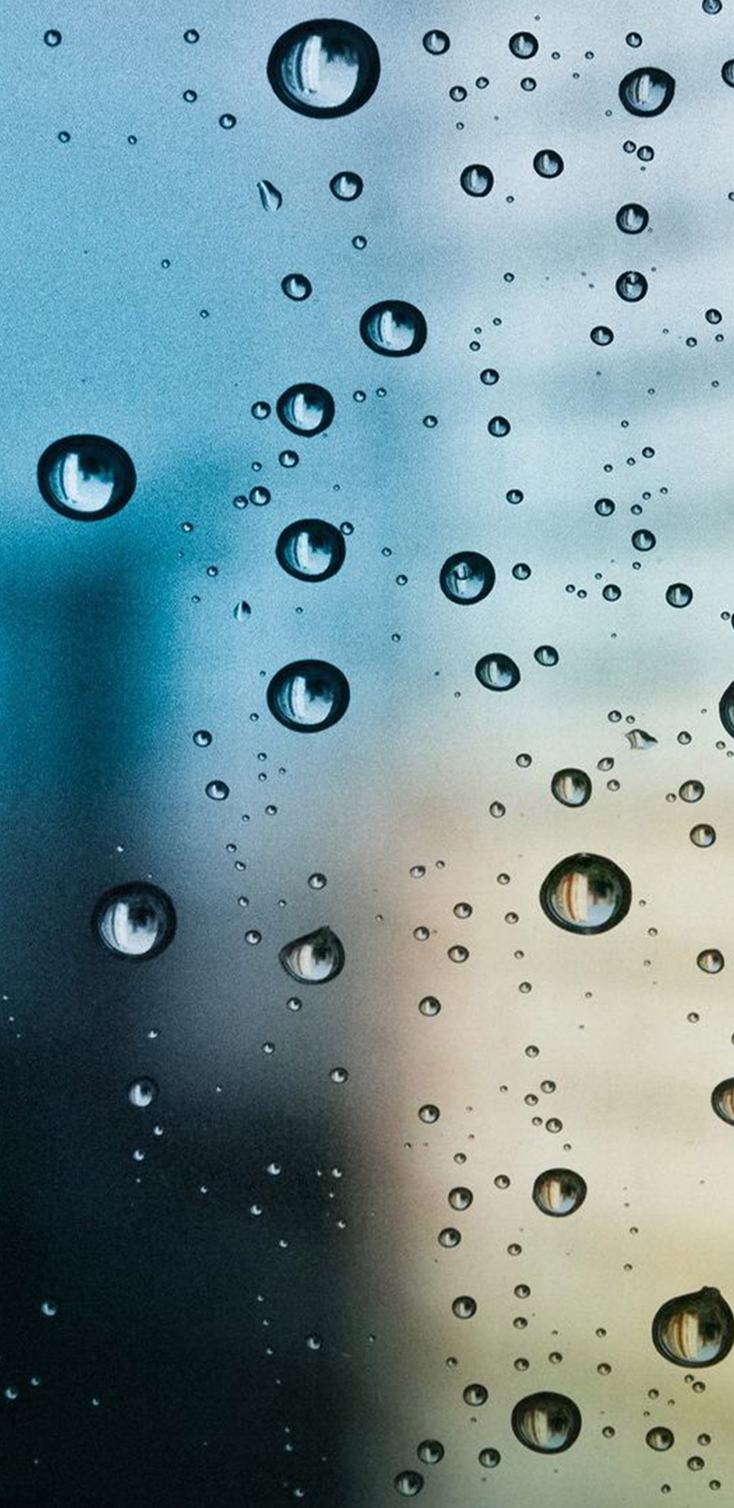 Water Droplets on Glass Panel. Wallpaper in 1440x2960 Resolution