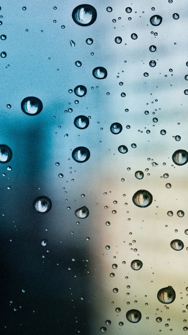 Water Droplets on Glass Panel. Wallpaper in 720x1280 Resolution