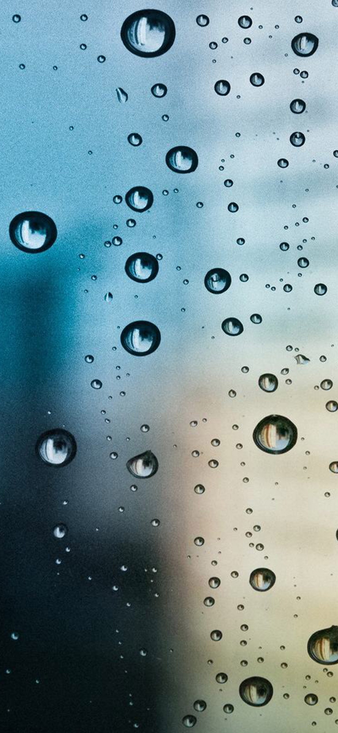 Gouttes D'eau Sur Panneau de Verre. Wallpaper in 1125x2436 Resolution