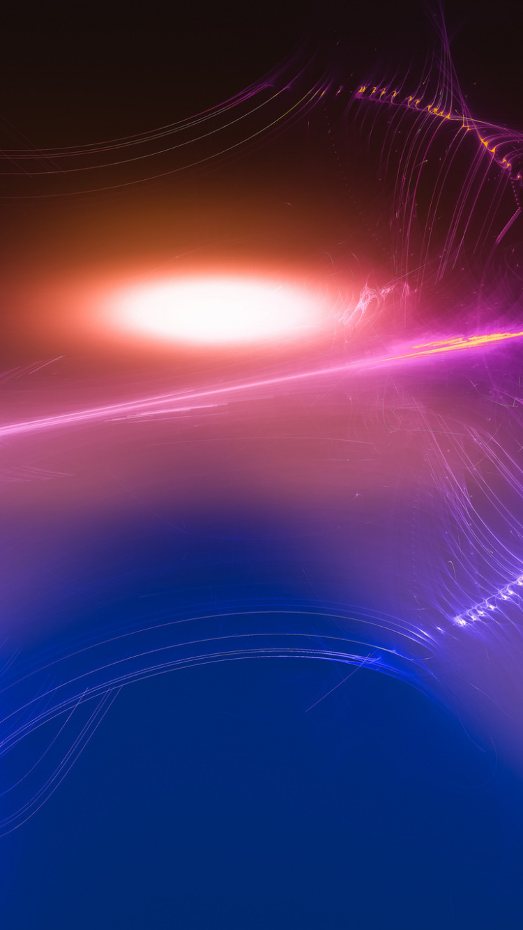 Blue and White Light Streaks. Wallpaper in 750x1334 Resolution