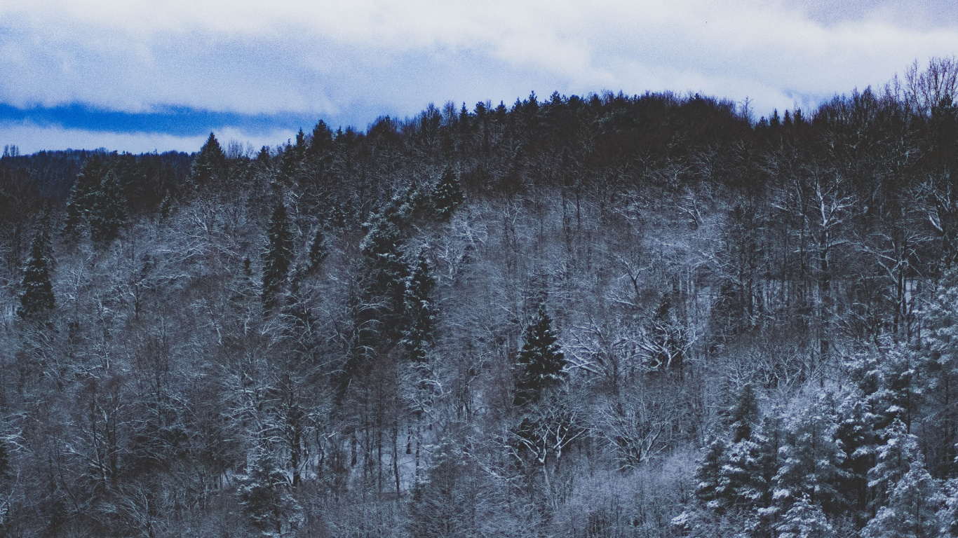 Blue, Hiver, Congélation, Géologie, Colline. Wallpaper in 1366x768 Resolution