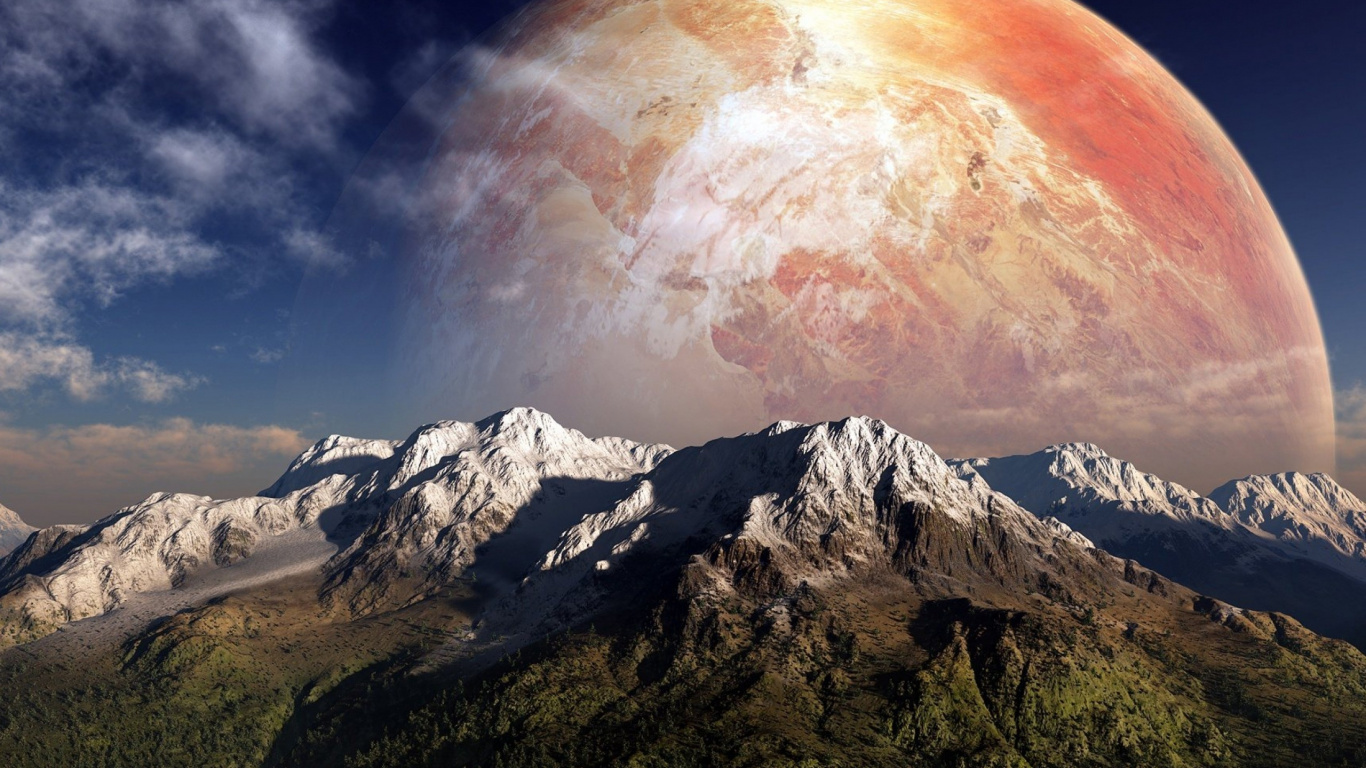 这个星球, 月亮, 气氛, 天文学对象, 外层空间 壁纸 1366x768 允许