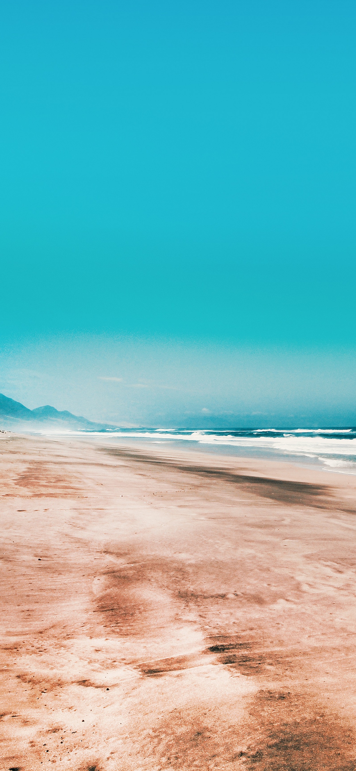 Beach, Shore, Sand, Blue, Sea. Wallpaper in 1242x2688 Resolution