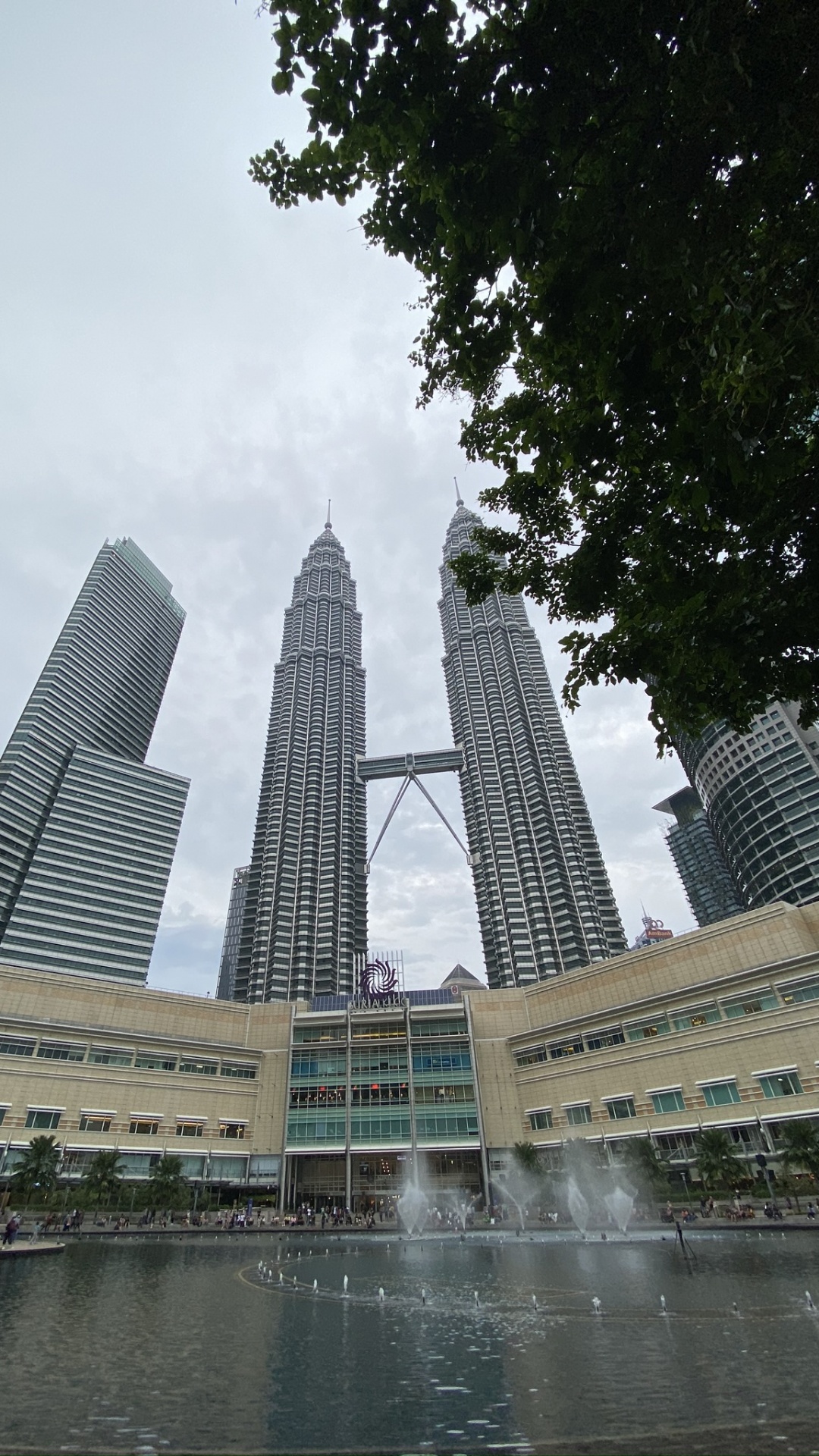 Petronas Towers, Kuala Lumpur, Malaysia, Water, Tower Block. Wallpaper in 1080x1920 Resolution