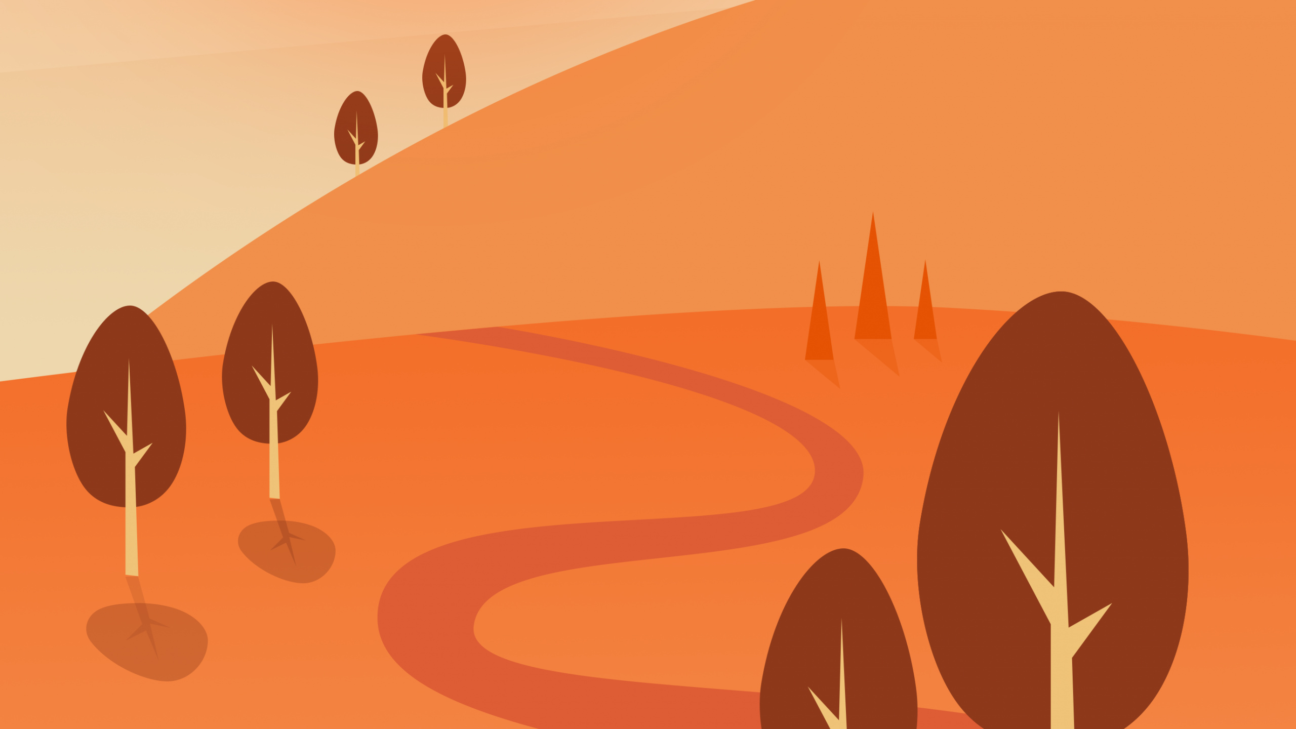 Gras-Silhouette, Atmosphäre, Ökoregion, Natur, Orange. Wallpaper in 2560x1440 Resolution