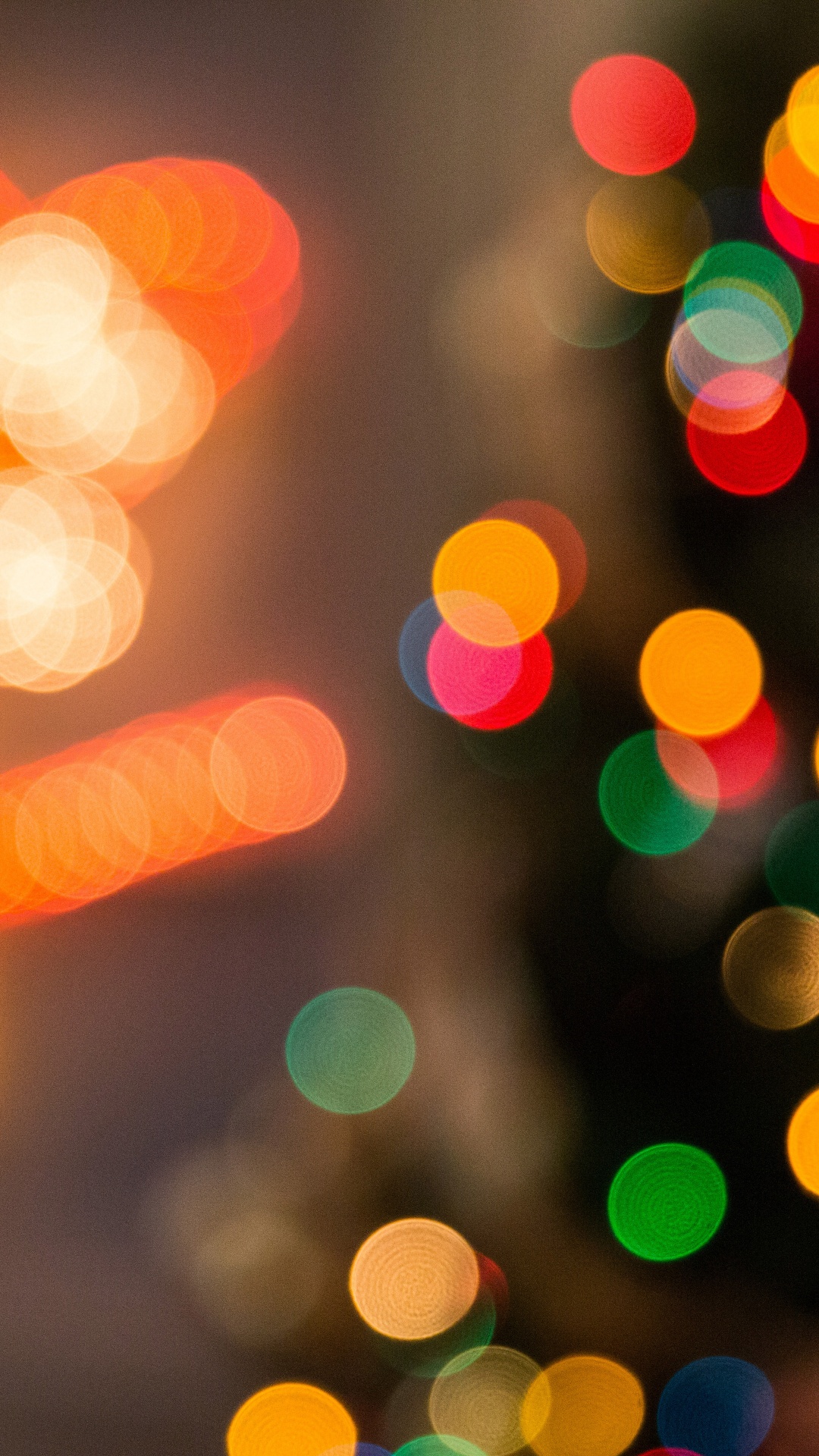 Orange Und Gelbe Bokeh-Lichter. Wallpaper in 1080x1920 Resolution