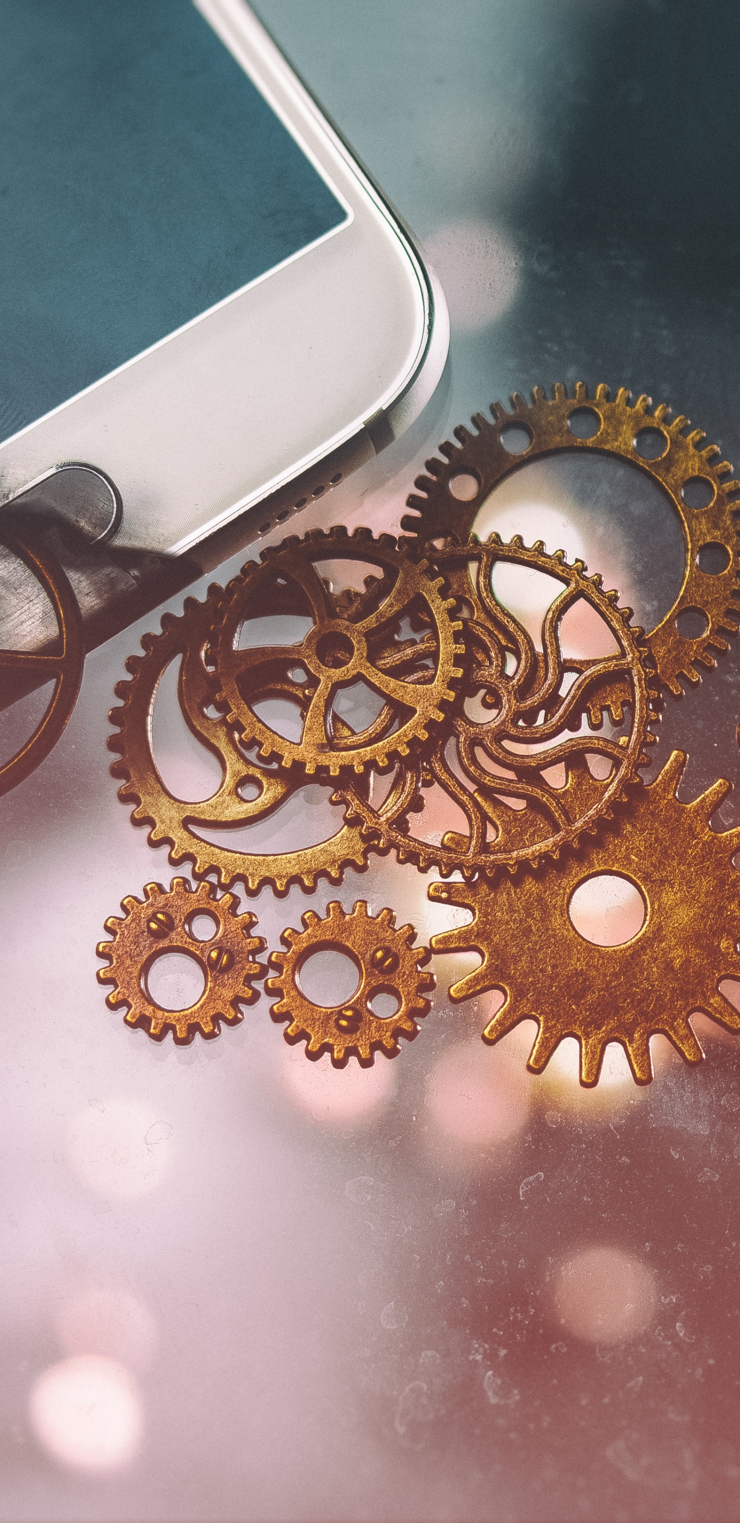 Iphone 6 Dorado y Plateado. Wallpaper in 1440x2960 Resolution