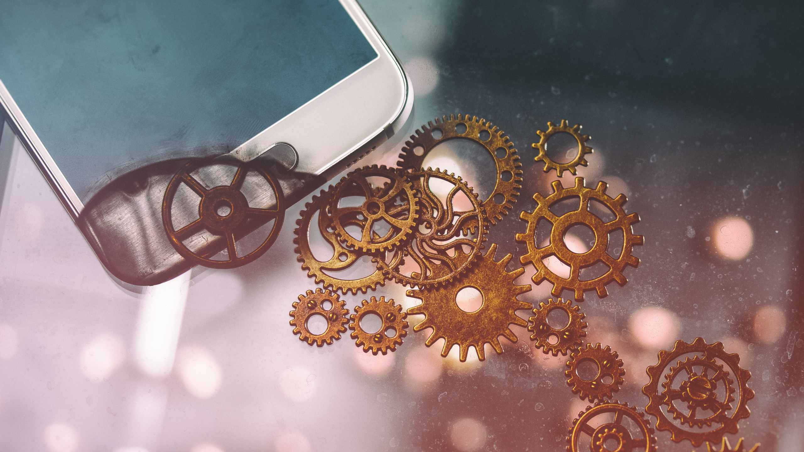 Gold Und Silber IPhone 6. Wallpaper in 2560x1440 Resolution