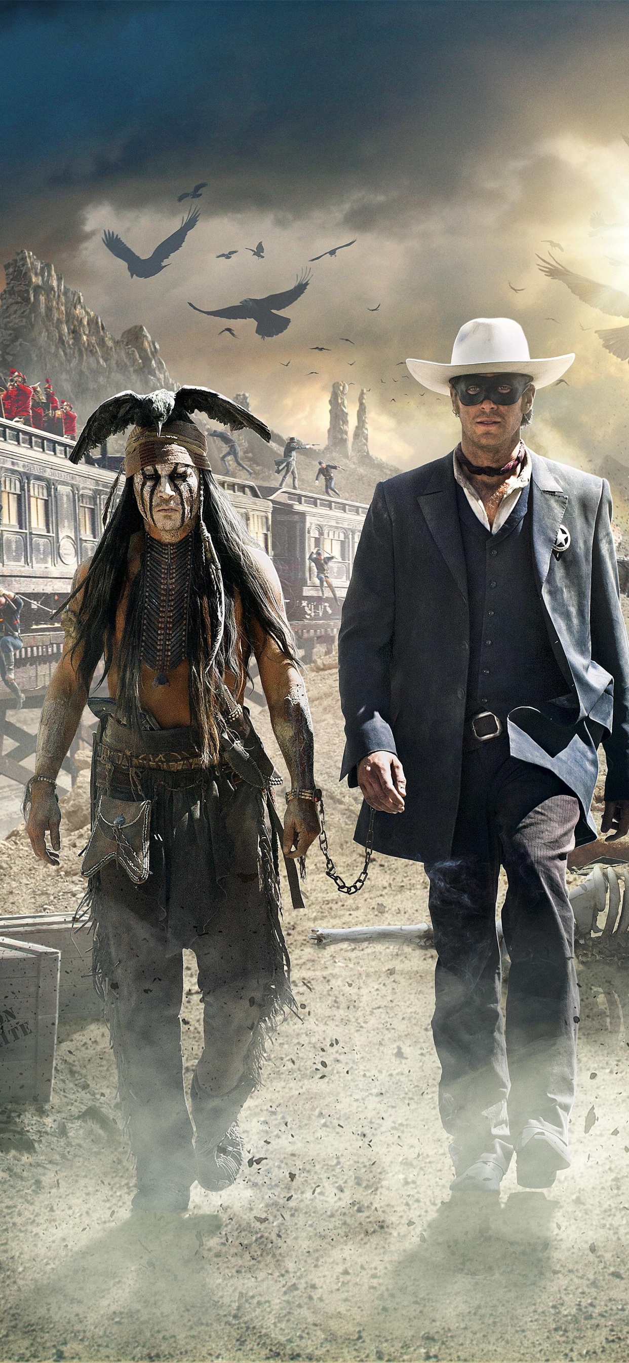 Hombre de Abrigo Negro de Pie Junto a la Mujer de Abrigo Negro. Wallpaper in 1242x2688 Resolution