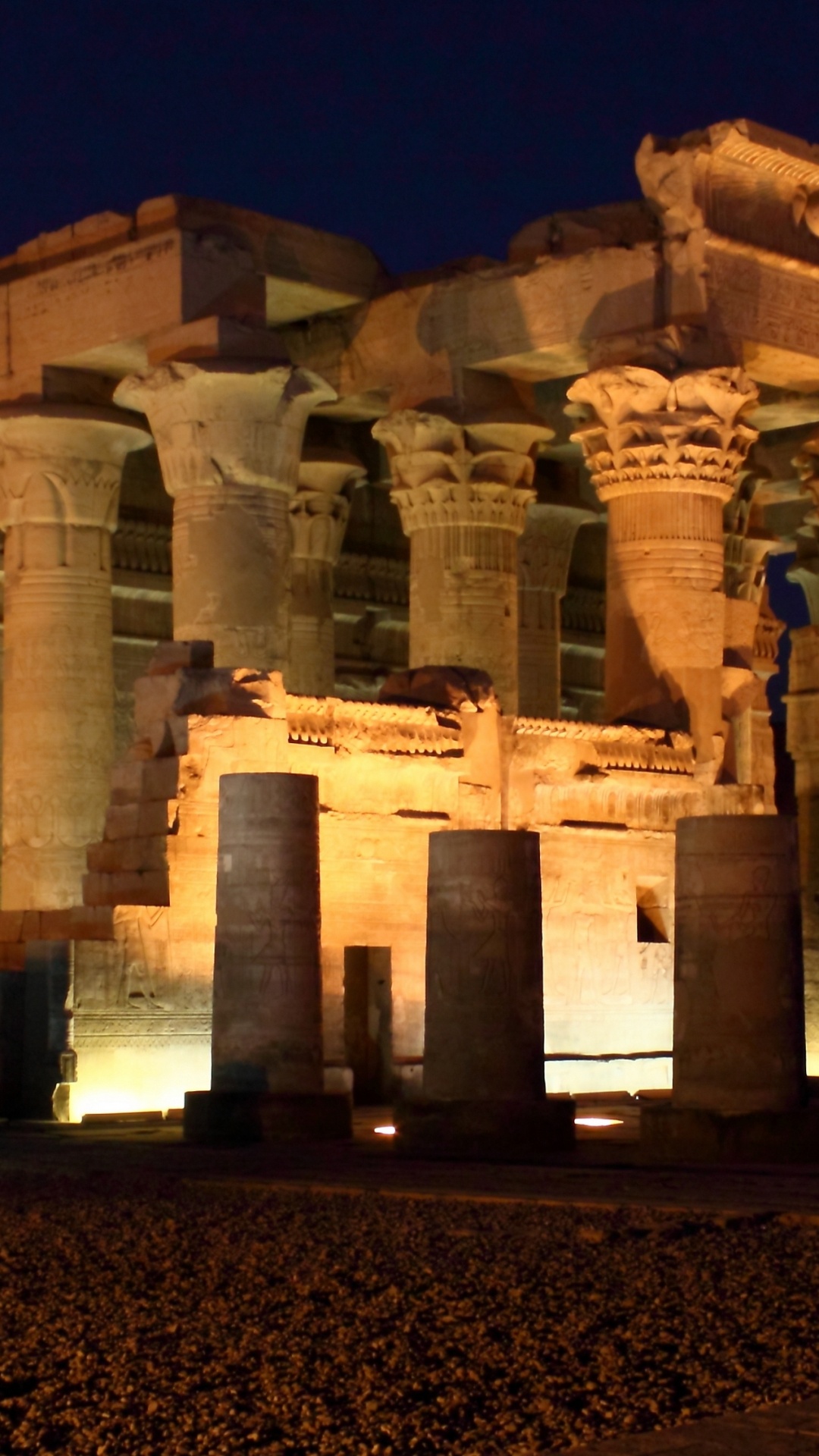 Brown Concrete Building During Night Time. Wallpaper in 1080x1920 Resolution