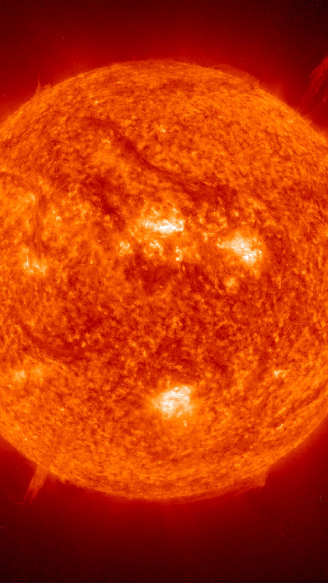 Ilustración de Planeta Rojo y Negro. Wallpaper in 1080x1920 Resolution