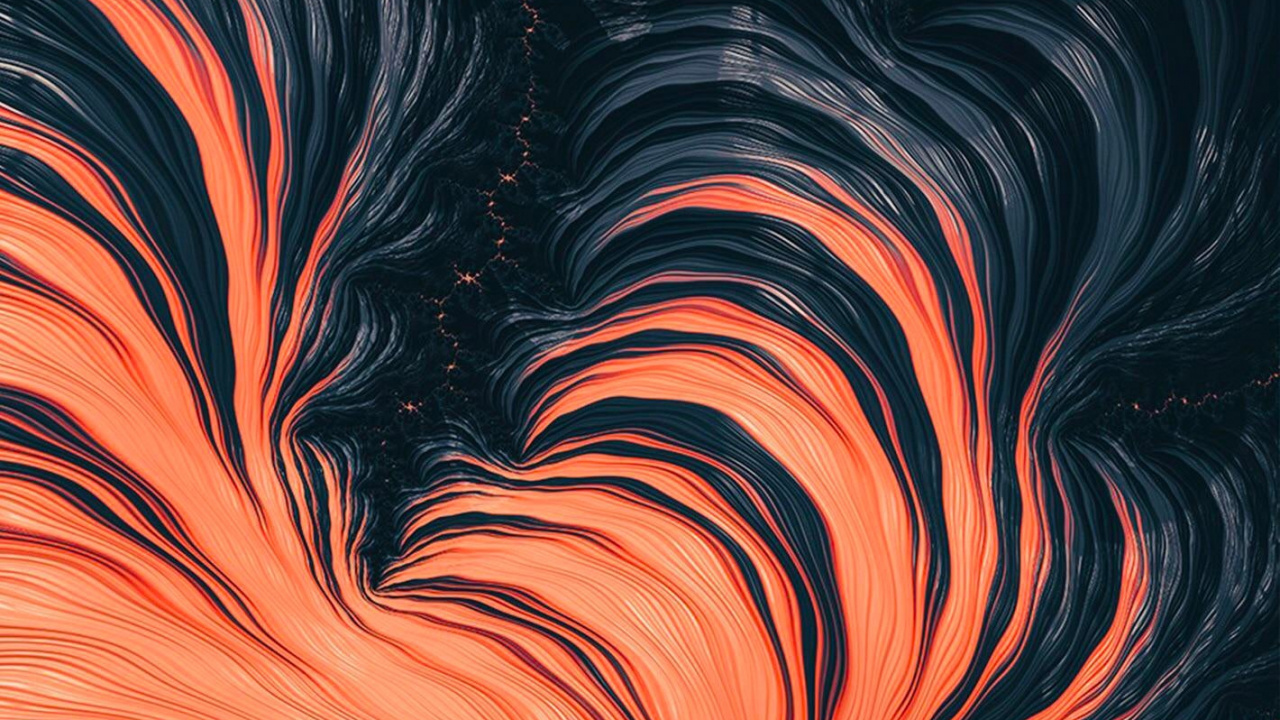 Lave, Orange, Art, Ligne, Red. Wallpaper in 1280x720 Resolution