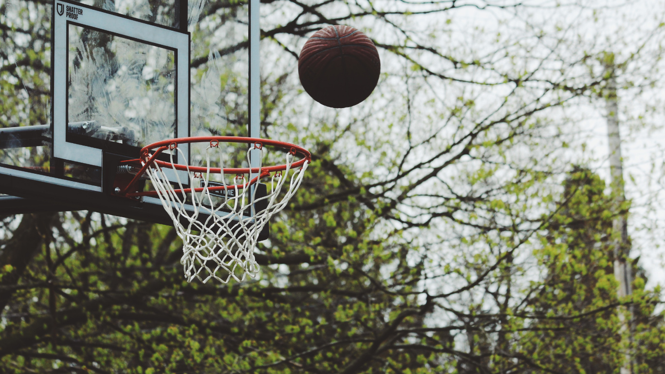 篮球, 篮板, 球, 篮球场, 街头 壁纸 1366x768 允许