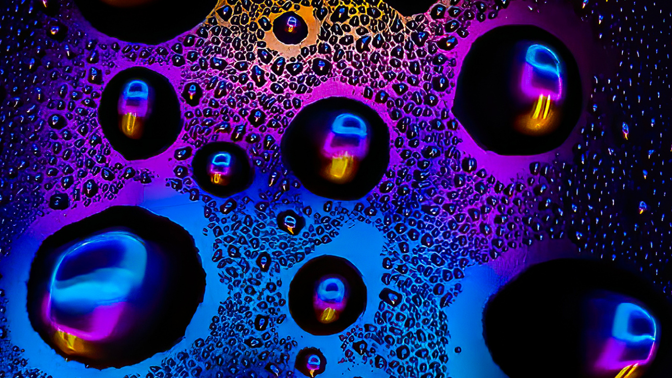 Fractal Art, Colorfulness, Liquid, Light, Blue. Wallpaper in 1366x768 Resolution