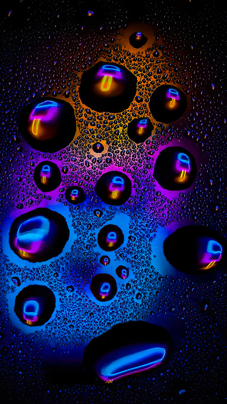 Fractal Art, Colorfulness, Liquid, Light, Blue. Wallpaper in 750x1334 Resolution
