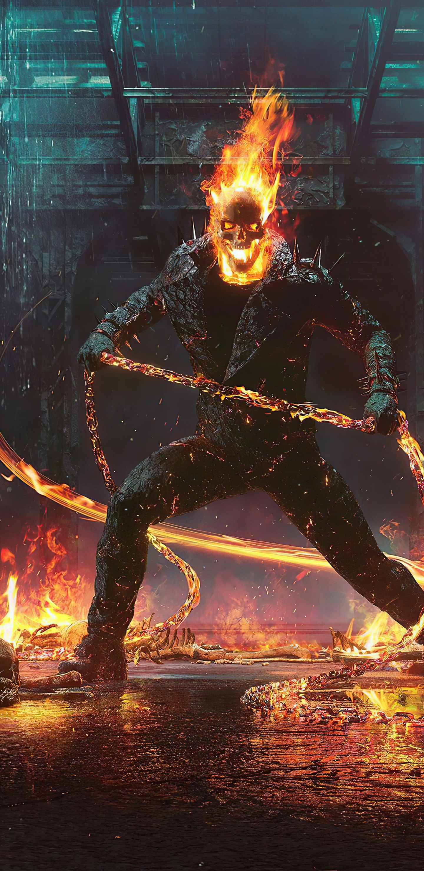 Ghost Rider, Marvel Comics, Batman 2016-111, Johnathon Blaze, Iron Man. Wallpaper in 1440x2960 Resolution