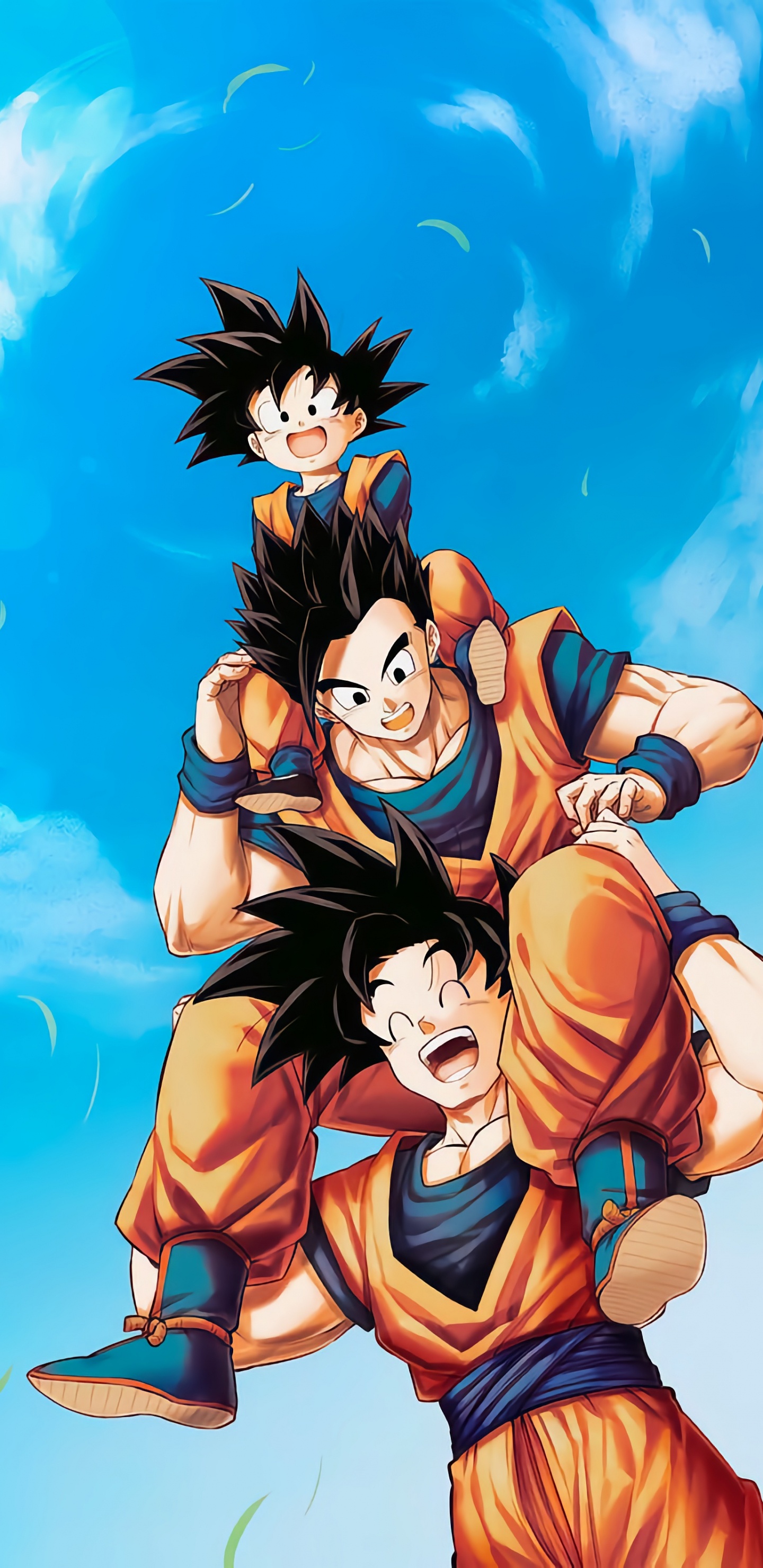 Goku Gohan Und Goten, Goten, Son-goku, Son Gohan, Badehose. Wallpaper in 1440x2960 Resolution