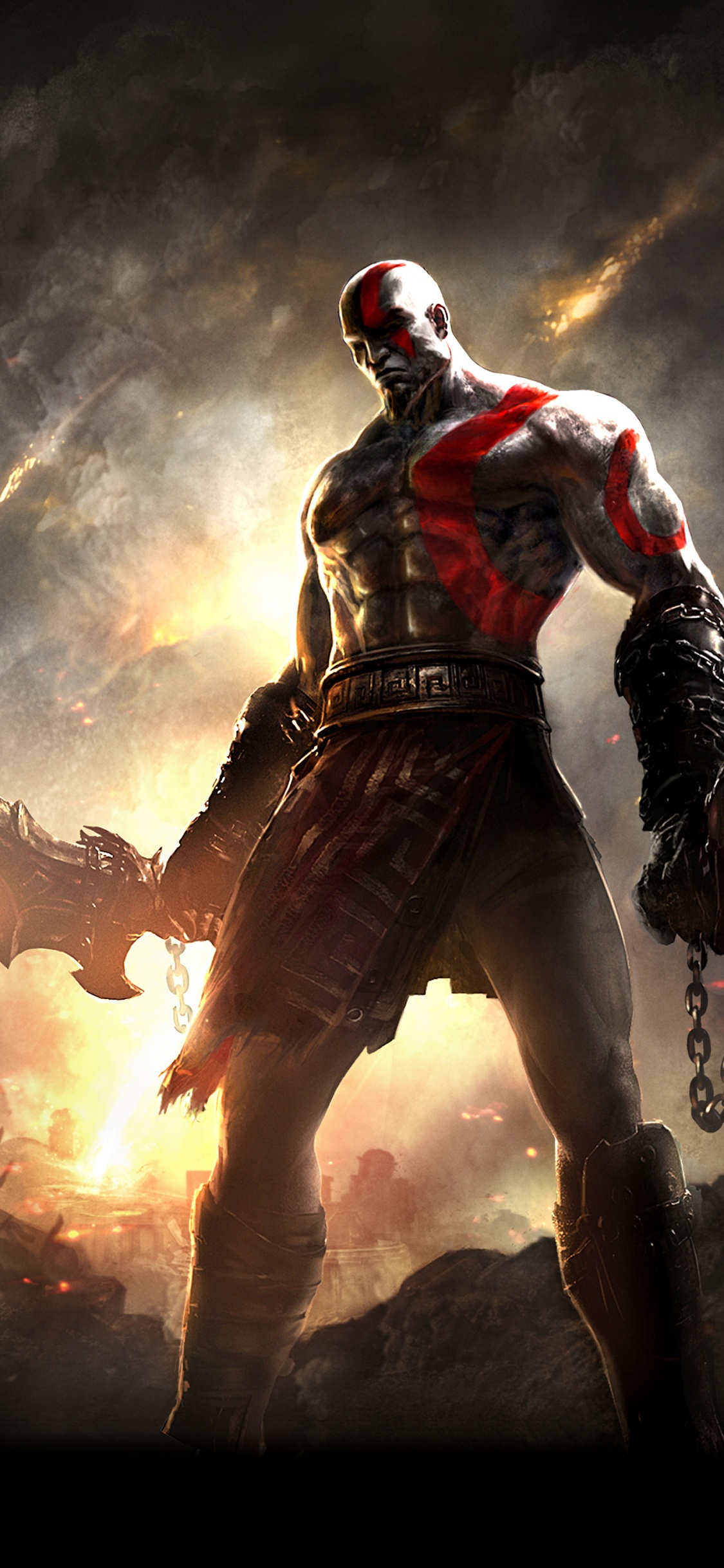Kratos Walpaper, God of War Ragnark, God of War, God of War Ghost of Sparta, Kratos. Wallpaper in 1125x2436 Resolution