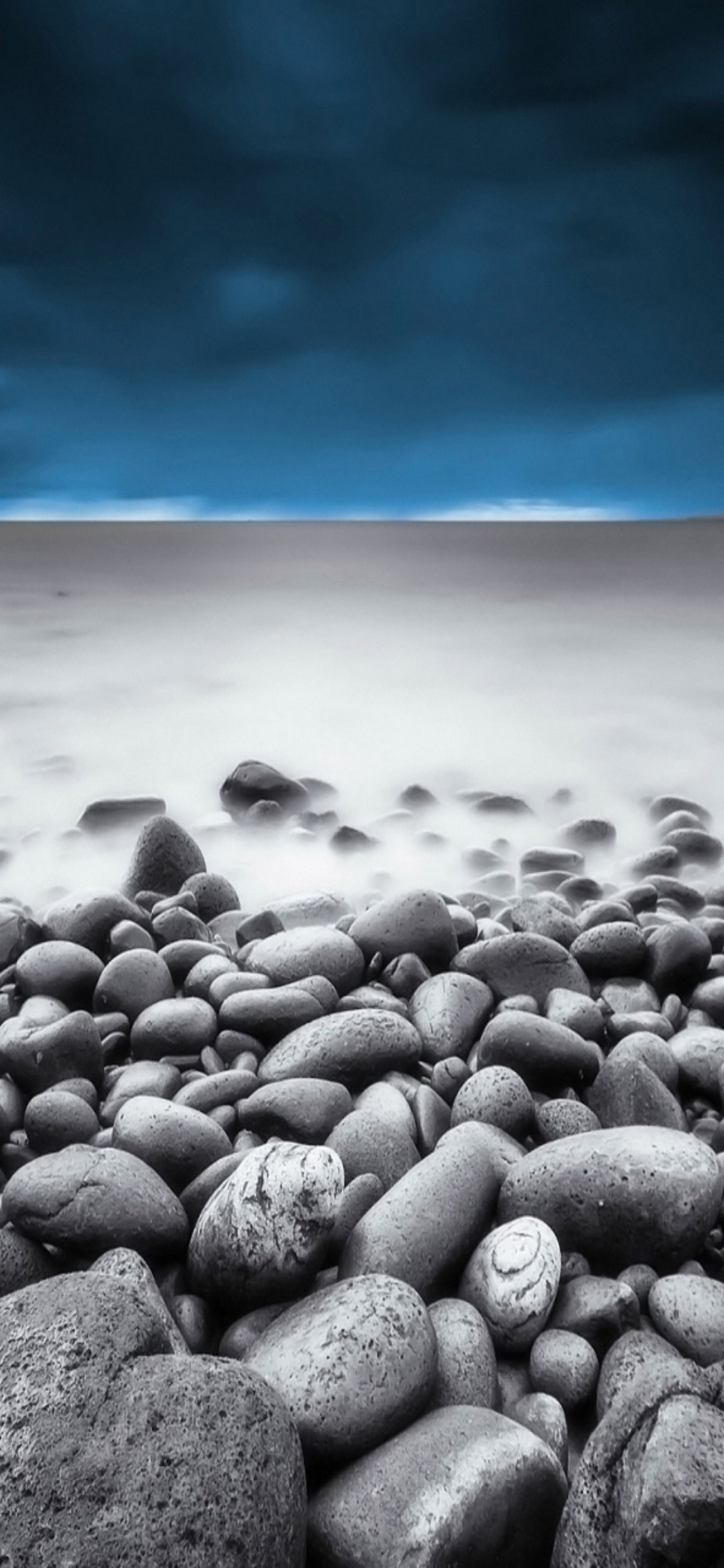 Kieselstein, Natur, Rock, Ufer, Meer. Wallpaper in 1125x2436 Resolution