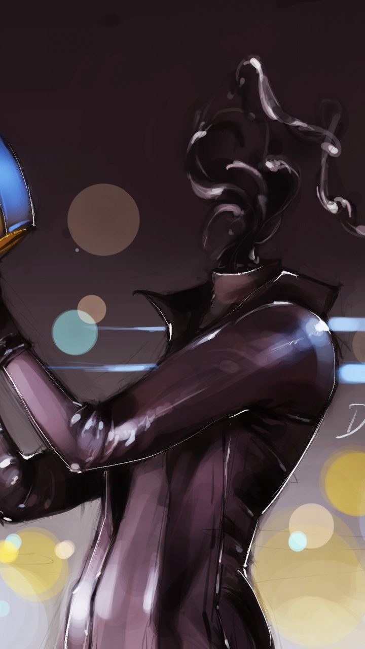 Illustration de Robot Noir et Jaune. Wallpaper in 720x1280 Resolution