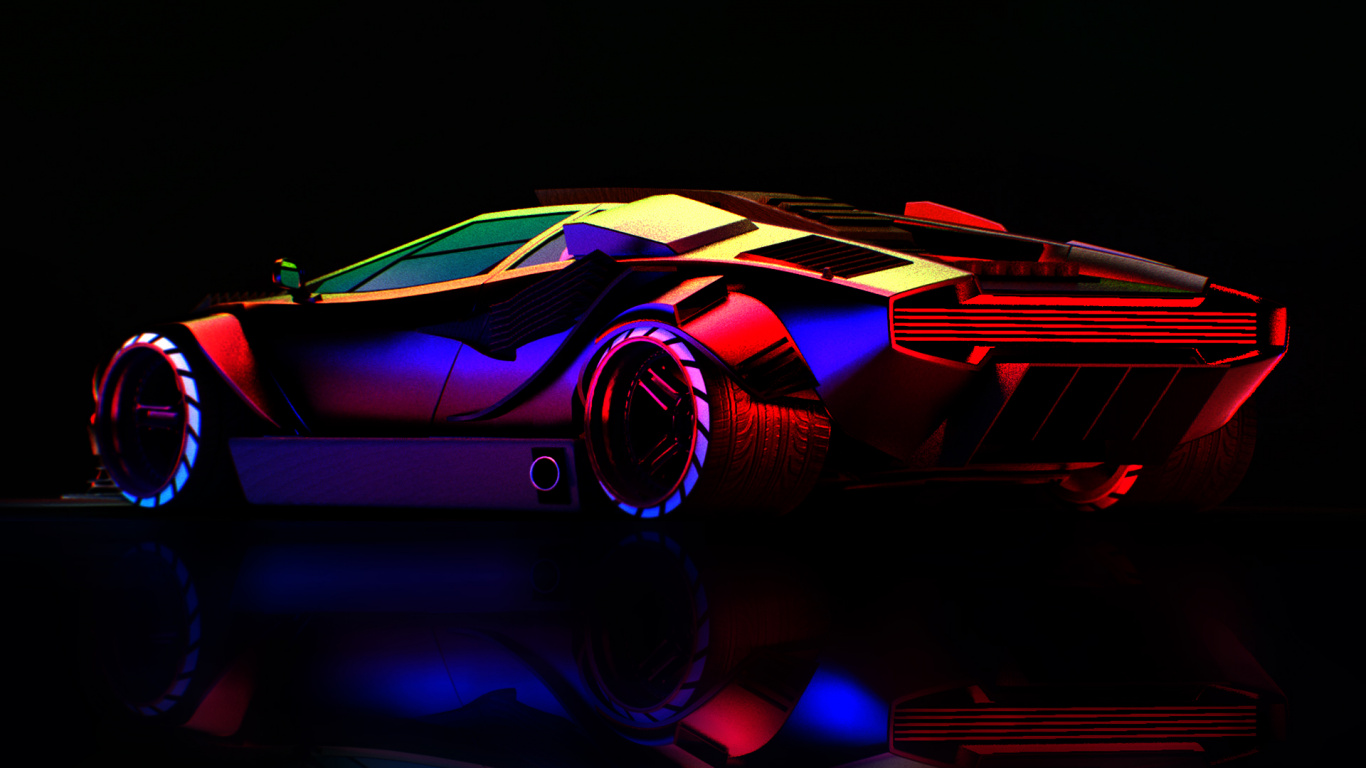 Visual-Effekt-Beleuchtung, Car, M-027, Rad, Automotive Lighting. Wallpaper in 1366x768 Resolution