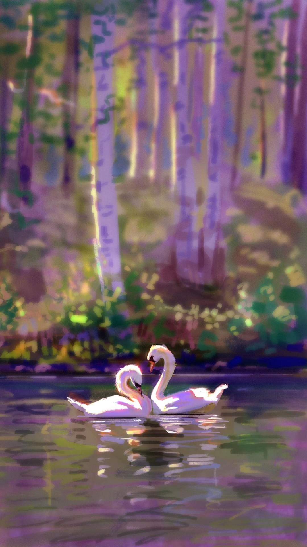 鸟, 自然景观, 紫色的, 水的特征, 水鸟 壁纸 1080x1920 允许