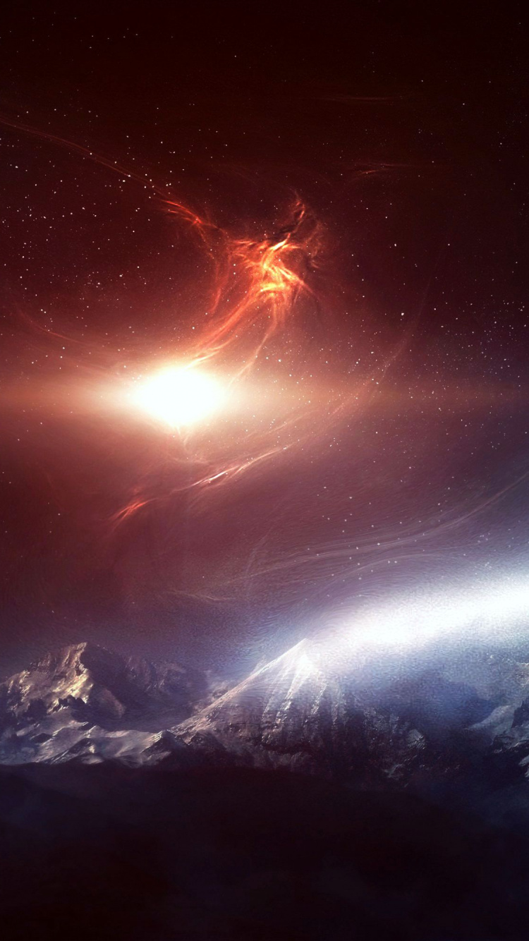 Snow Covered Mountain Under Blue Sky During Daytime. Wallpaper in 750x1334 Resolution