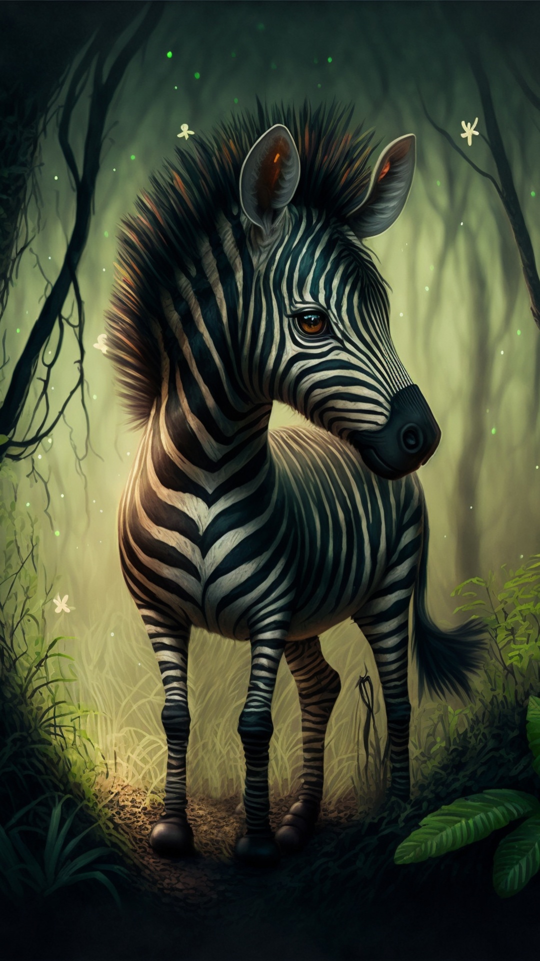 Zebra, Visual Arts, Zeichnung, Gras, Kitz. Wallpaper in 1080x1920 Resolution