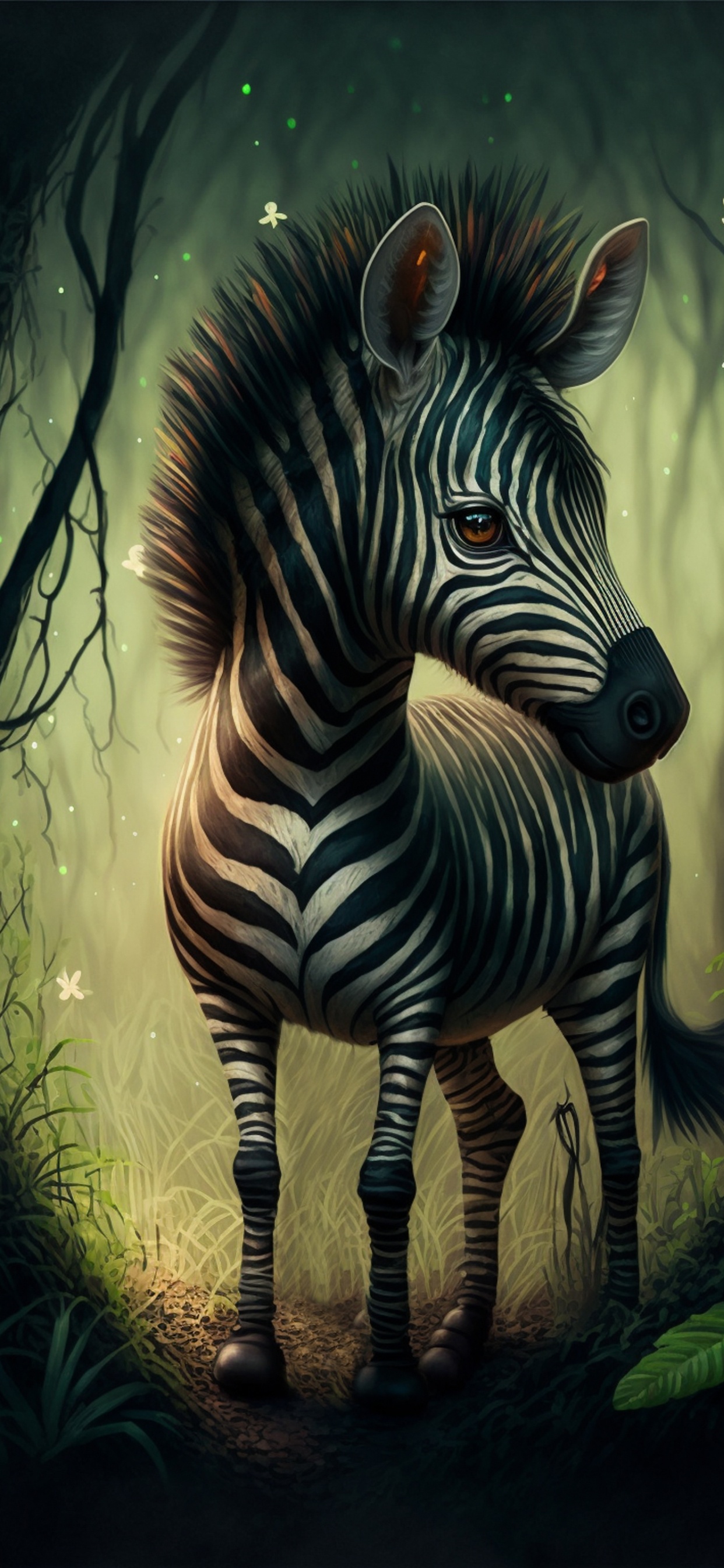 Zebra, Visual Arts, Zeichnung, Gras, Kitz. Wallpaper in 1242x2688 Resolution