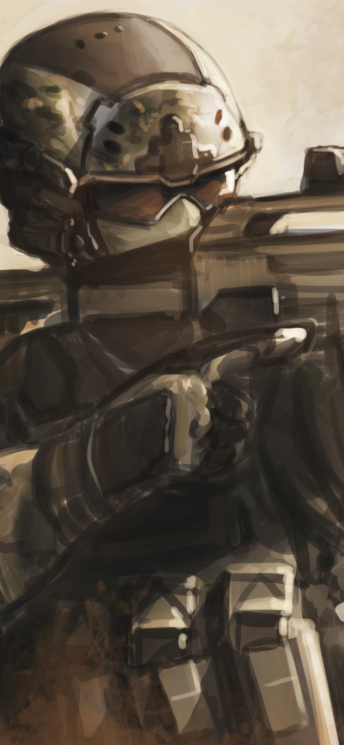 Soldier, Gun, Military Organization, Military, Call of Duty Black Ops. Wallpaper in 1125x2436 Resolution