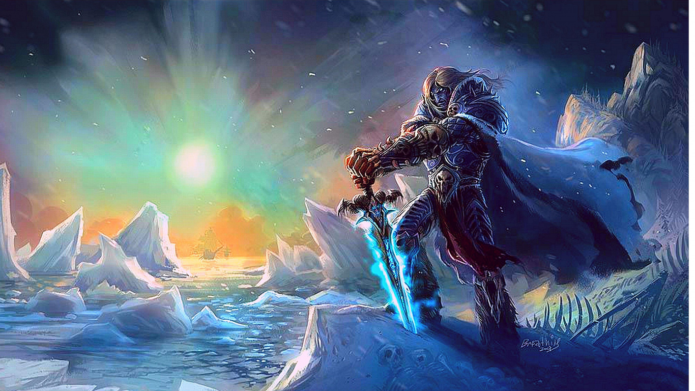 World of Warcraft, Diablo, Animation, Aurora, Art. Wallpaper in 1366x768 Resolution