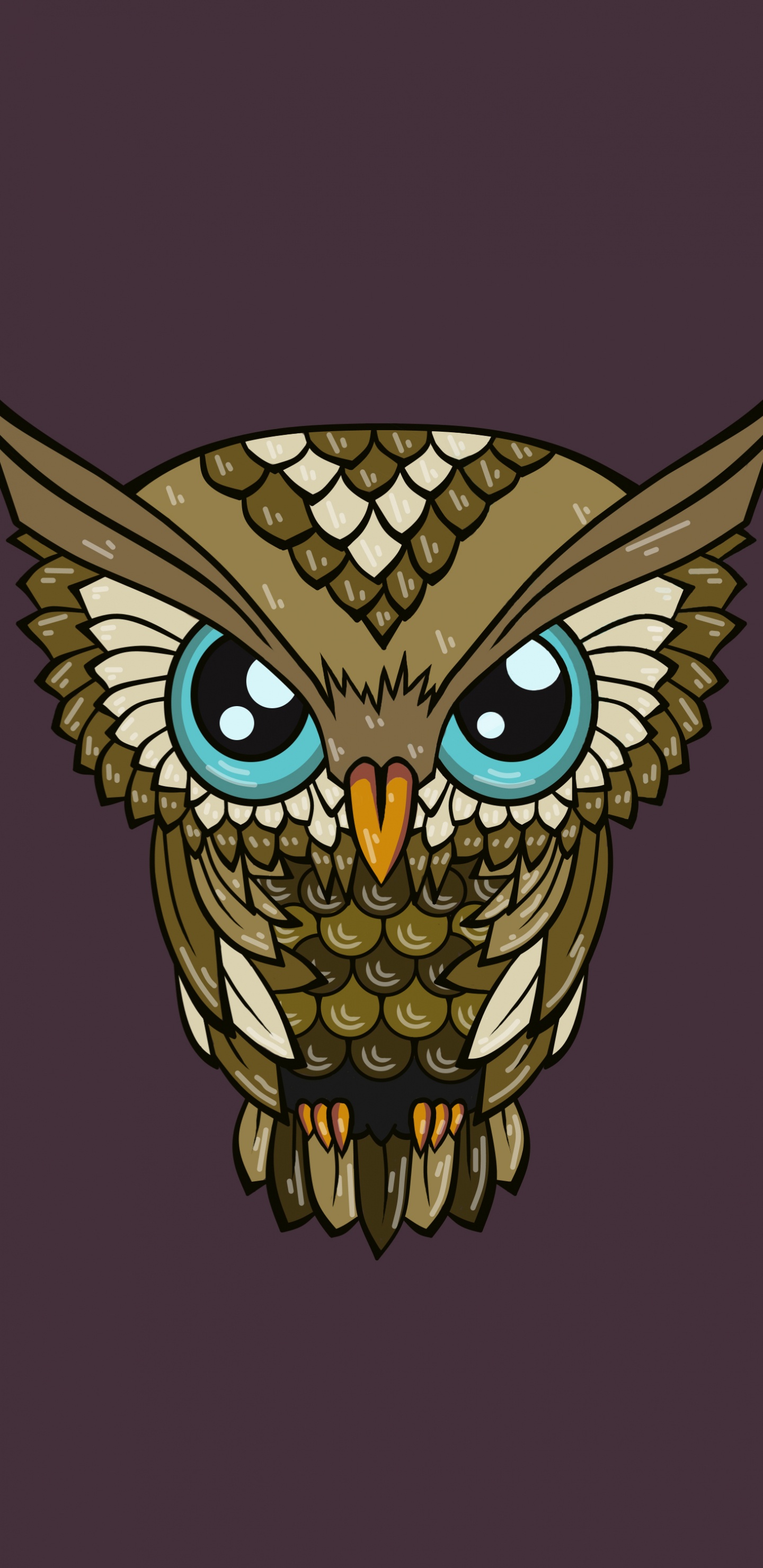 Gelbe Und Schwarze Katzenillustration. Wallpaper in 1440x2960 Resolution