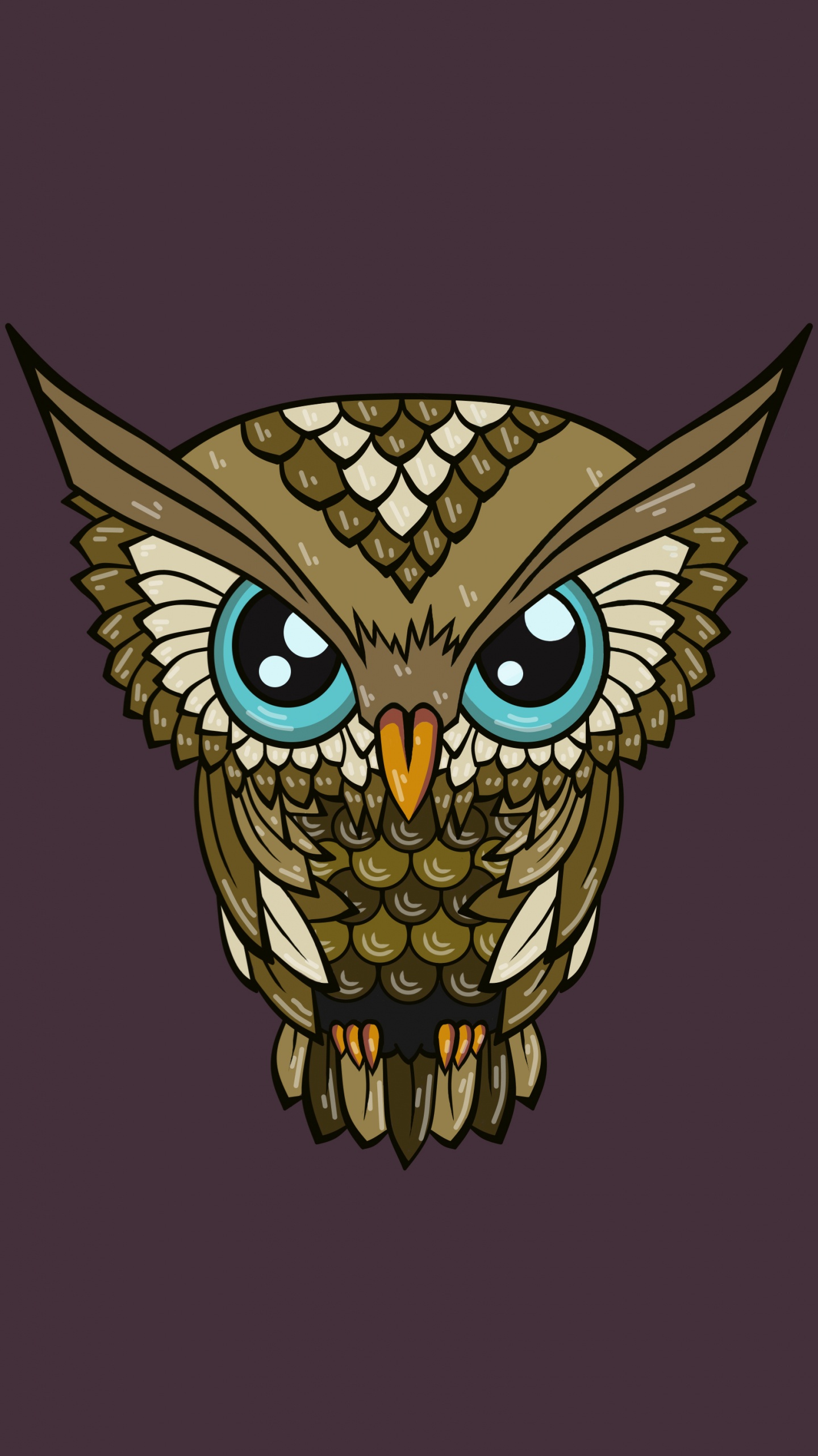 Yellow and Black Cat Illustration. Wallpaper in 1440x2560 Resolution