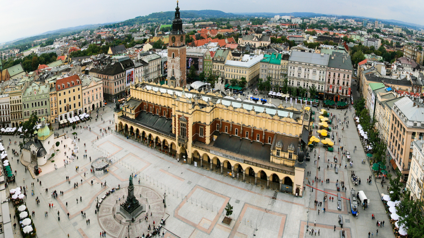 Aerial View of City During Daytime. Wallpaper in 1366x768 Resolution