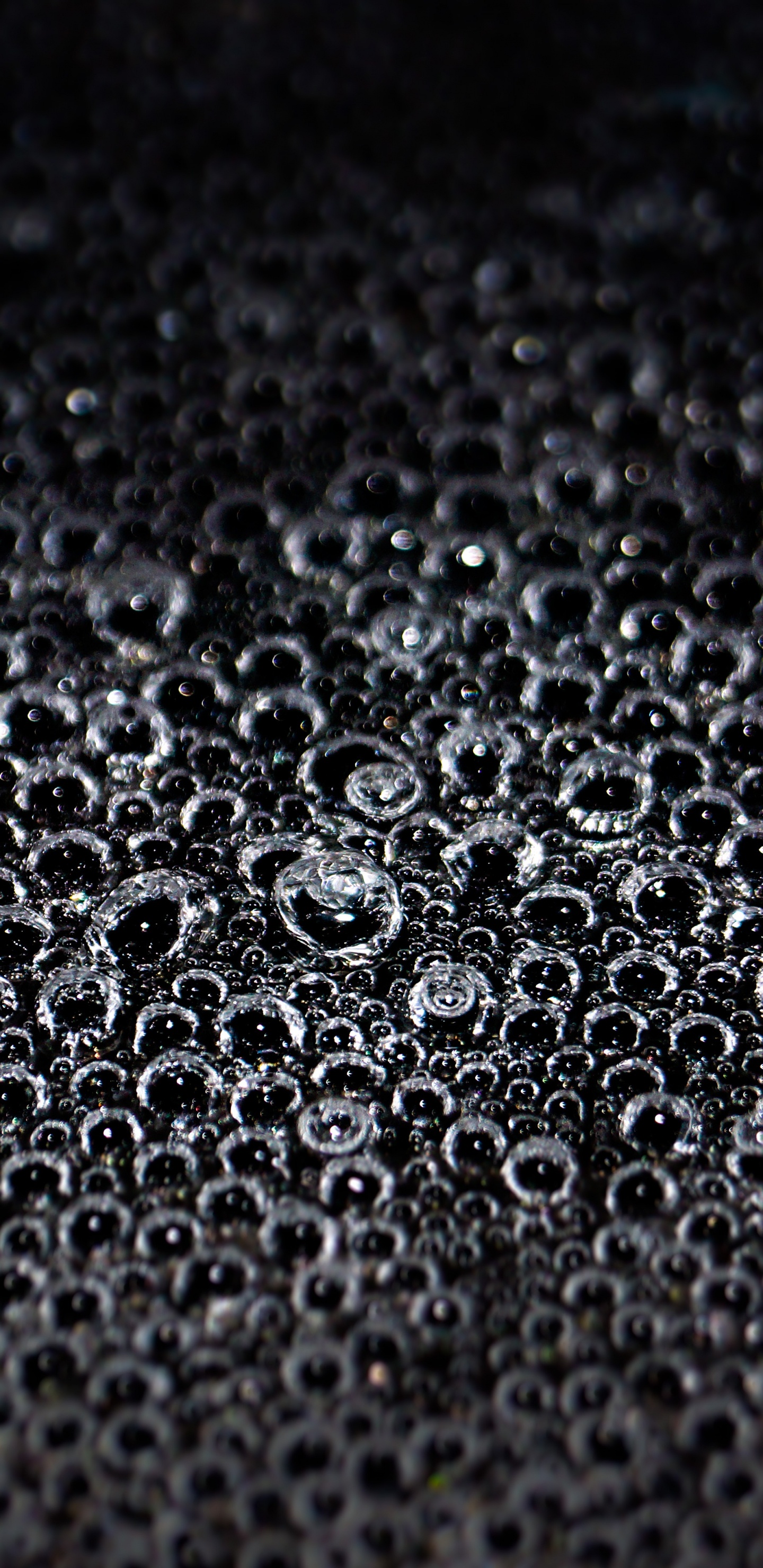 Schwarz, Wasser, Muster, Tropfen, Metall. Wallpaper in 1440x2960 Resolution